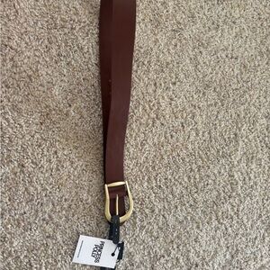 Princess Polly Brown Belt with Gold Buckle